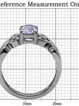 TK079 - High polished (no plating) Stainless Steel Ring with AAA Grade